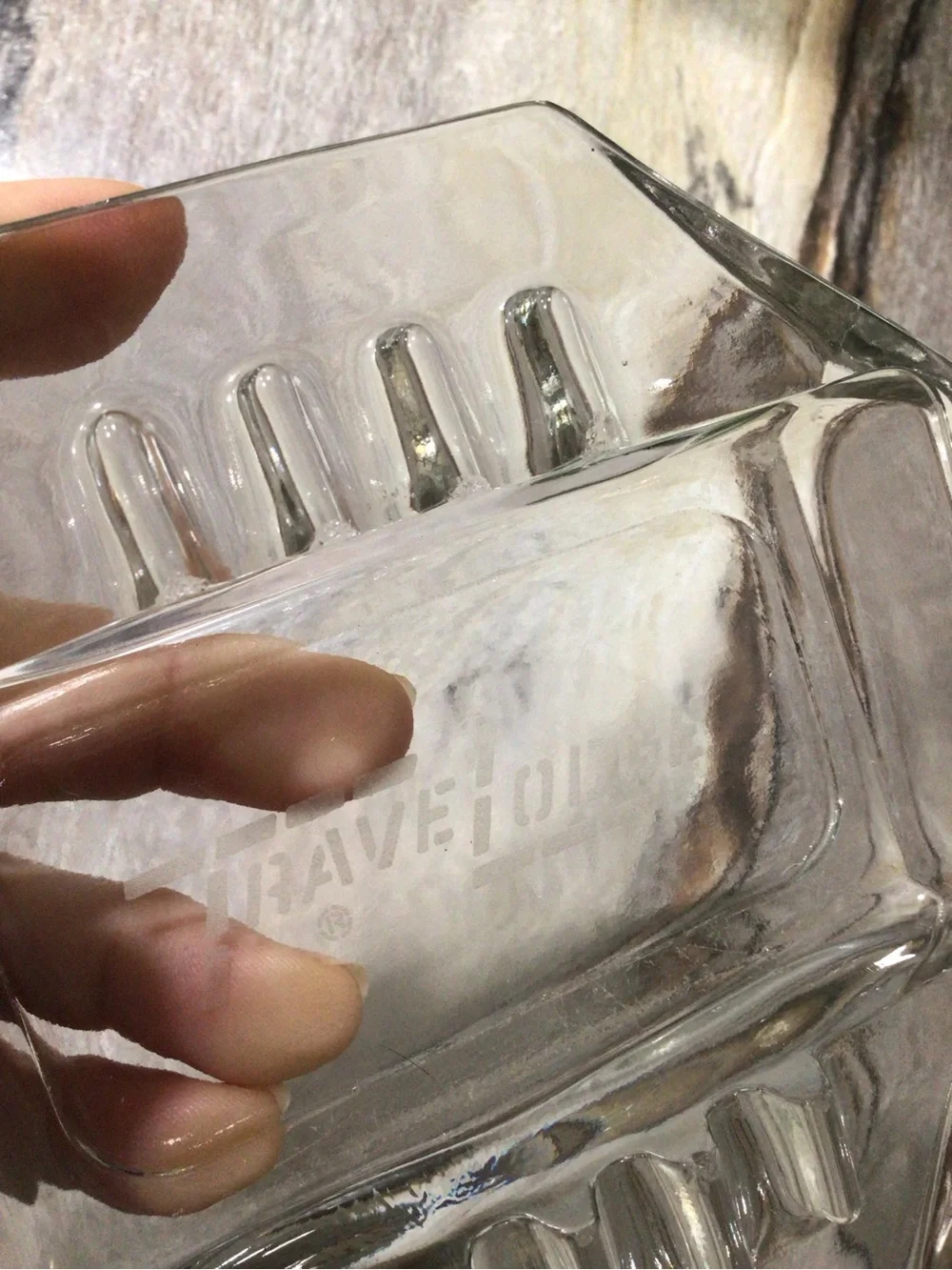 Vintage Travelodge Glass Ashtray Trinket Dish Motel Advertising 1960s 1970s.